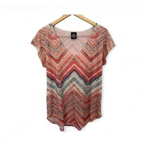 Bobeau Short Sleeve Shirt Womens Top Size M